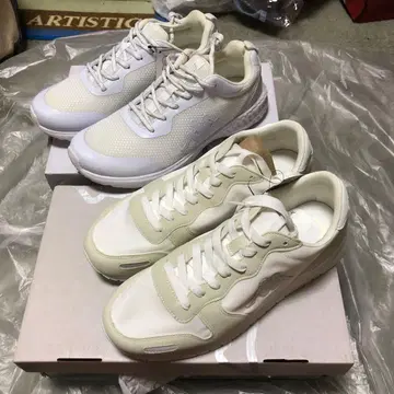 카파 스니커즈 화이트 크림 2족 세트 27cm 새상품