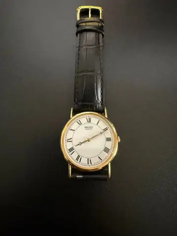 SEIKO 쿼츠 손목시계 화이트/골드