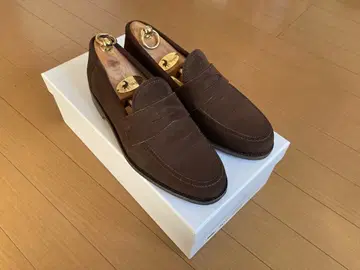 F.LLI Giacometti 스웨이드 로퍼 40.5 다크 브라운