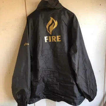 asics 블랙 나일론 점퍼 FIRE