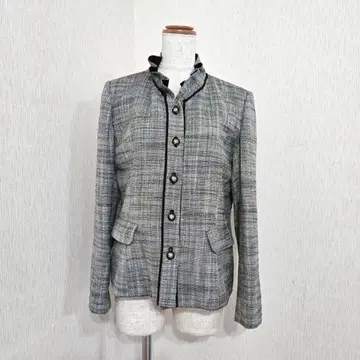 FROHLICH 글렌체크 프릴 칼라 자켓 (11AR) 일본제 고급