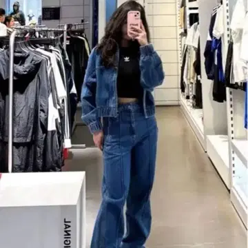 아디다스 데님 스트레이트 레그 팬츠 IW5758 28