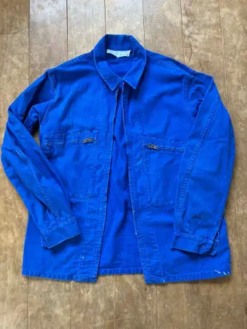 60년대 유로 워크 프렌치 워크 팔자 지퍼 자켓