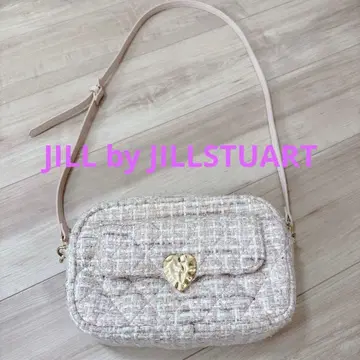 JILLSTUART 하트 퀼트 장식 트위드 미니 숄더백