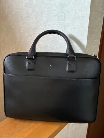 몽블랑 이탈리아제 블랙 가죽 비즈니스 백