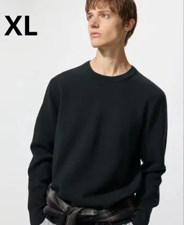 유니클로 워셔블 밀라노 리브 크루넥 스웨터