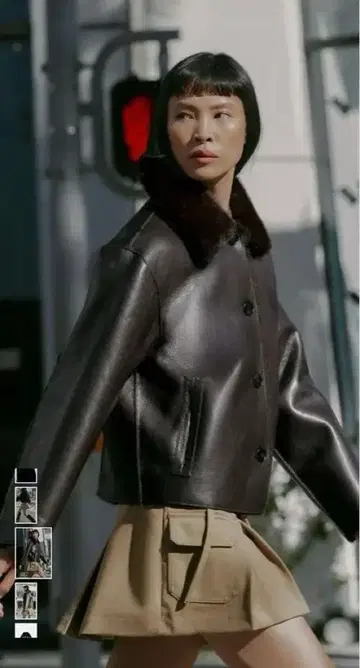 S ZARA 리버서블 더블 페이스 페이크 가죽 자켓 15990엔 브라운