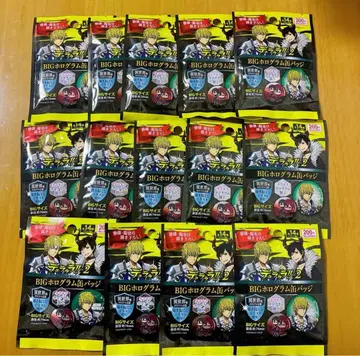 듀라라라!! BIG 홀로그램 캔뱃지 14팩 미개봉품 다이소 새상품