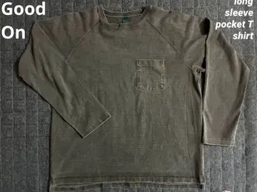 굿온 Good On 포켓 롱T 페이드 가공 구제 의류 가공 일본제