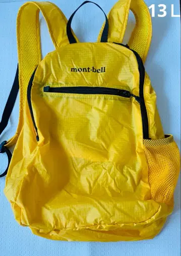 [미사용품] 몽벨 아웃도어 백팩 옐로우 컬러 13L
