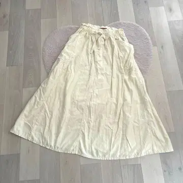 URCHRNA 린넨 혼방 롱 스커트 성숙 캐주얼 하라주쿠 스타일 허리밴딩