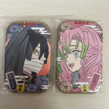 귀멸의 칼날 이구로 오바나이 칸로지 미츠리 캔뱃지 세트