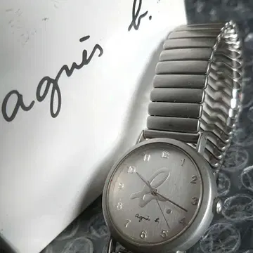 에네스베 V701 실버 쿼츠 손목시계