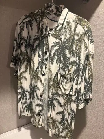 TOMORROWLAND 야자수 패턴 반팔 하와이안 셔츠