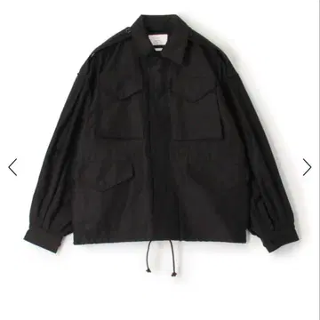 HYKE 밀리터리 자켓 블랙 빅 실루엣01 M-L