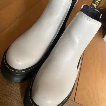 화이트 사이드 고어 부츠 통굽 닥터마틴