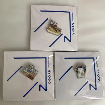 토요코인 한정판 핀 배지 오사카 교토 효고 3점