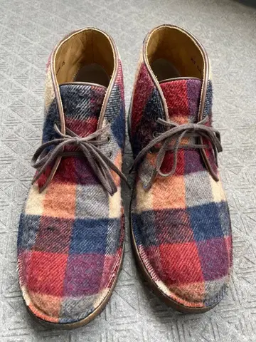 체크 무늬 처카 부츠 25cm REGAL