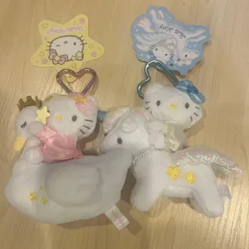 헬로키티 오리와 유니콘 봉제 인형 2개 세트