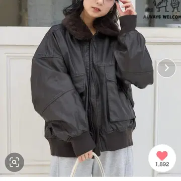 프릭스스토어 가죽 블루종