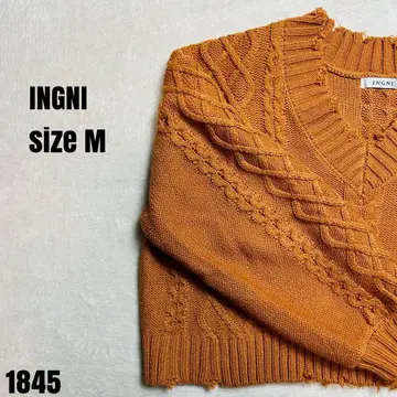 INGNI 잉그 오렌지 V넥 니트 스웨터 M 사이즈 1845