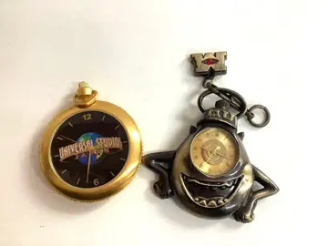 [z933] USJ 회중시계와 디즈니 몬스터즈 회중시계 세트