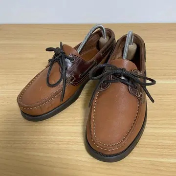 파라부트 바스 데크 슈즈 가죽 브라운 5.5