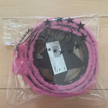 AFB 퍼 벨트 핑크 M