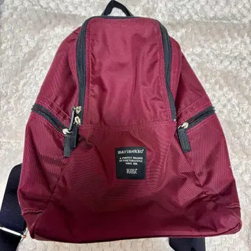 marimekko 버건디 백팩