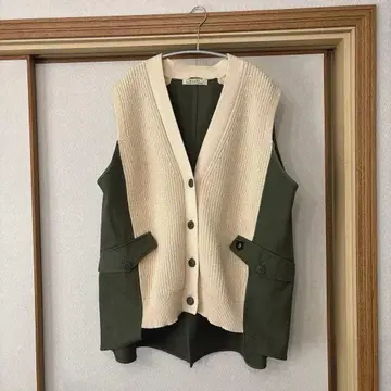 BLANC basque 베스트 ARMY 니트 검색용 앰프팜