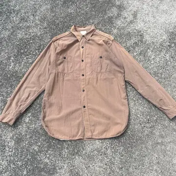 JOE McCOY 8HourUnion 샴브레이 셔츠 브라운 L 상당