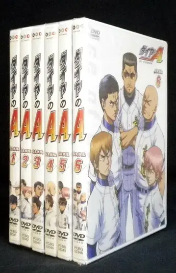 애니메이션 DVD 초회판 다이아의 A 이나지츠전 편 전 6권 세트