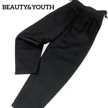 [ 새상품급 ] UNITED ARROWS 코쿤 팬츠 S 블랙 턱 벨트