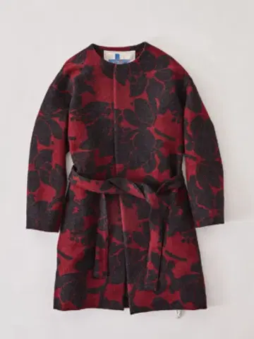 vm 팔라스 팰리스 붐 플라워 자카드 노카라 코트