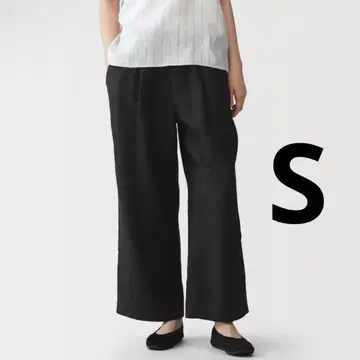 무인양품 여성 린넨 워싱 이지 와이드 팬츠