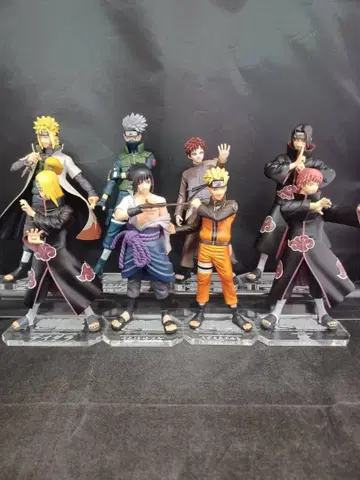 NARUTO 시노비 릴레이션즈 피규어 8개 묶음 판매 아크릴 받침대 포함