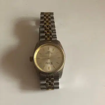 세이코 아날로그 시계 실버/골드