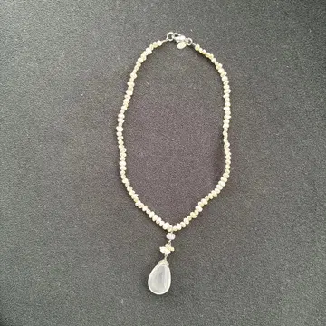 담수 진주와 문스톤 드롭형 펜던트 목걸이