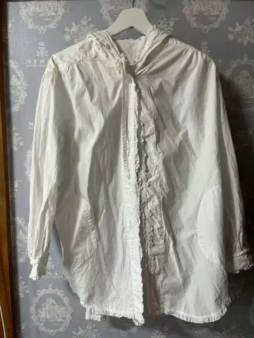 pinkhouse 후드 부착 화이트 셔츠 긴팔