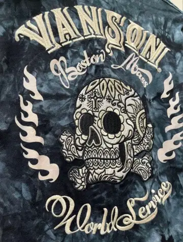 새상품 반손 vanson 스컬 임팩트 반손 로고 물빠짐 XL