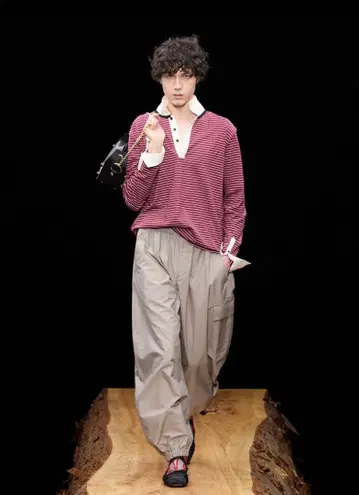 MASU 26SSOPPOSITE STRIPE PULLOVER SHIRT