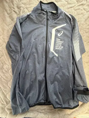 asics D2 그레이 집업 저지