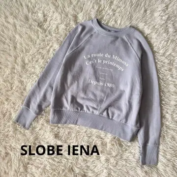 SLOBE IENA 슬로브 이에나 Mimosa 로고 맨투맨 블루 프리