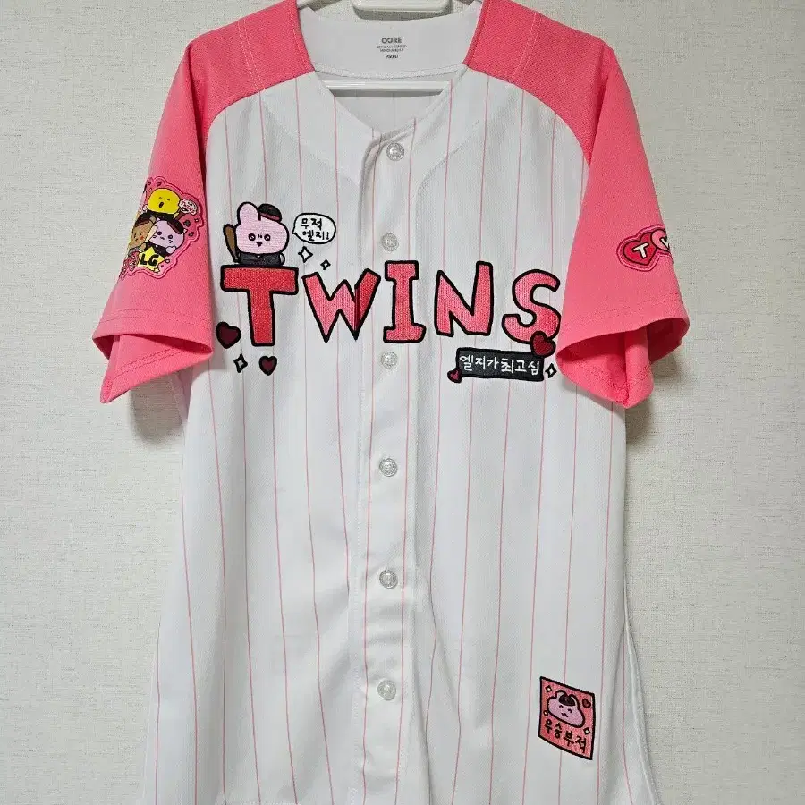 LG Twins Choi Goshim Pink Uniform/L/Oh Ji-hwan Marking #엘지트윈스