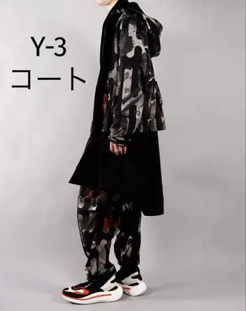 Y-3 롱 코트 아우터 자켓 후드티