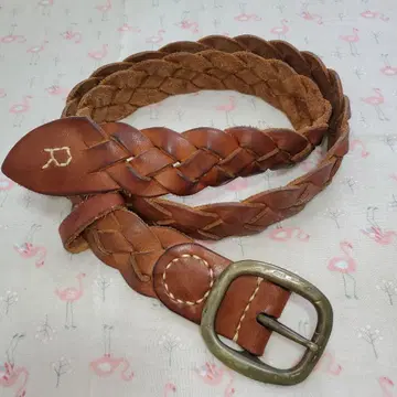 45RPM 빅 사이즈 버클 가죽 꼬임 벨트 R 자수 있음