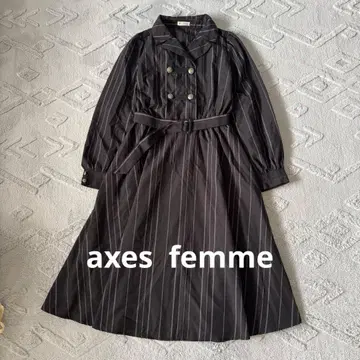 axes femme 테일러 옷깃 나폴레옹 원피스 블랙