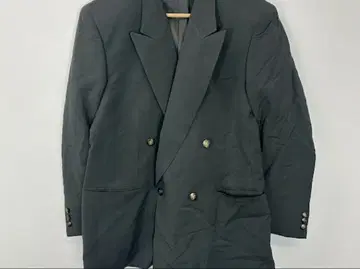 90s 빈티지 더블 테일러드 자켓 그린 클래식