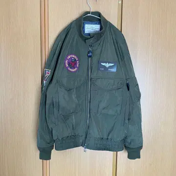 USN AVIREX 밀리터리 자켓 올리브 그린