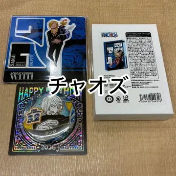 원피스 상디 생일 캔뱃지 크로스 피규어 아크릴 블록